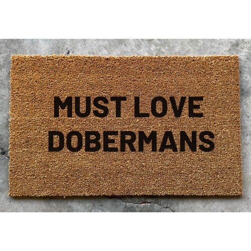 doberman welcome mat