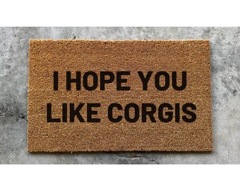 I hope you like Corgis Doormat, Dog doormat, Pembroke Welsh Corgi, Dog mom, Dog decor, dog lover, Corgi, Pembroke welsh, housewarming gift