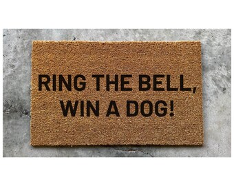 ring bell win a dog doormat