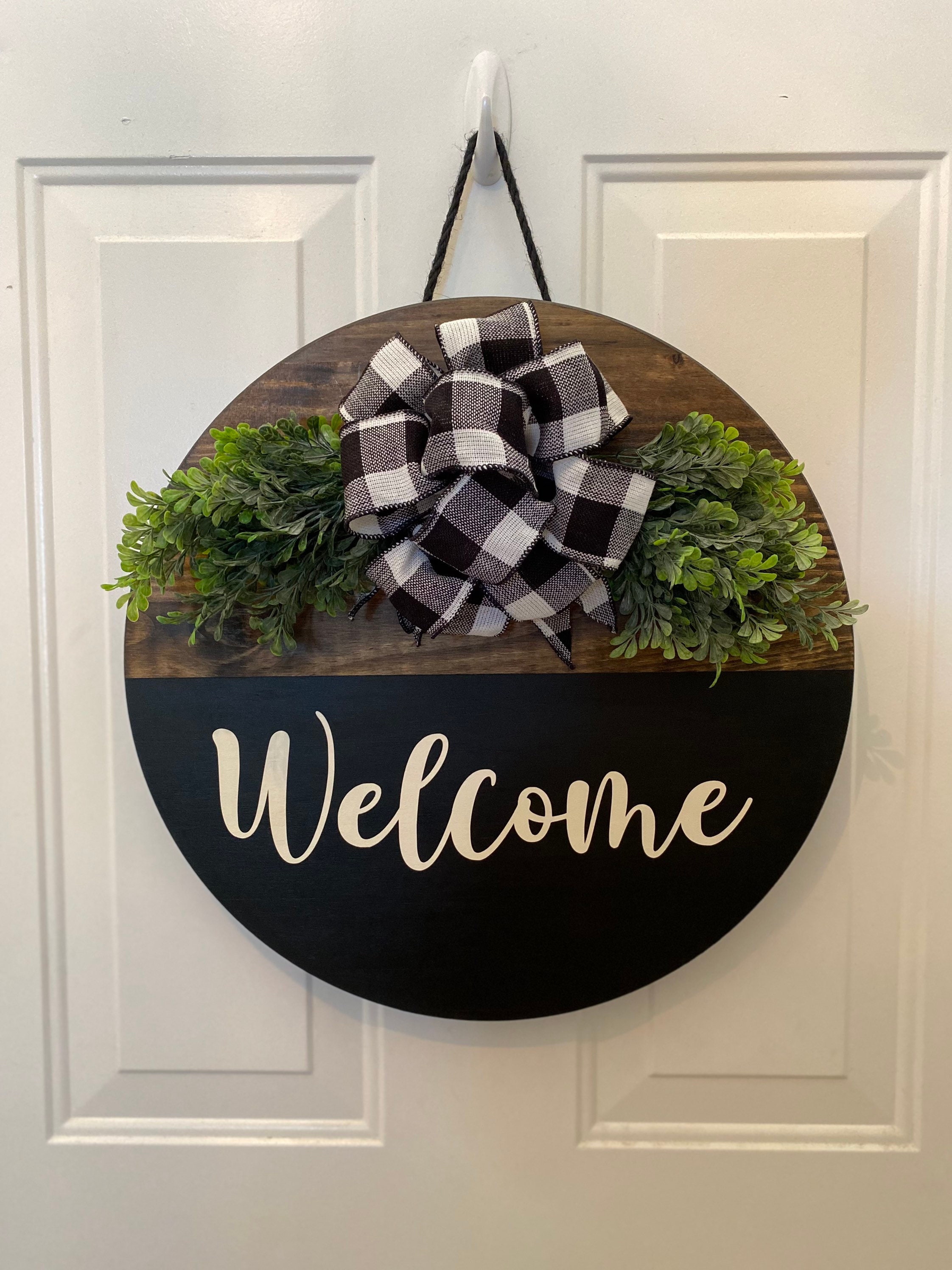 Wood Round Door Hanger Pine Wood 18 Inch Decorative Door Hanger - Etsy