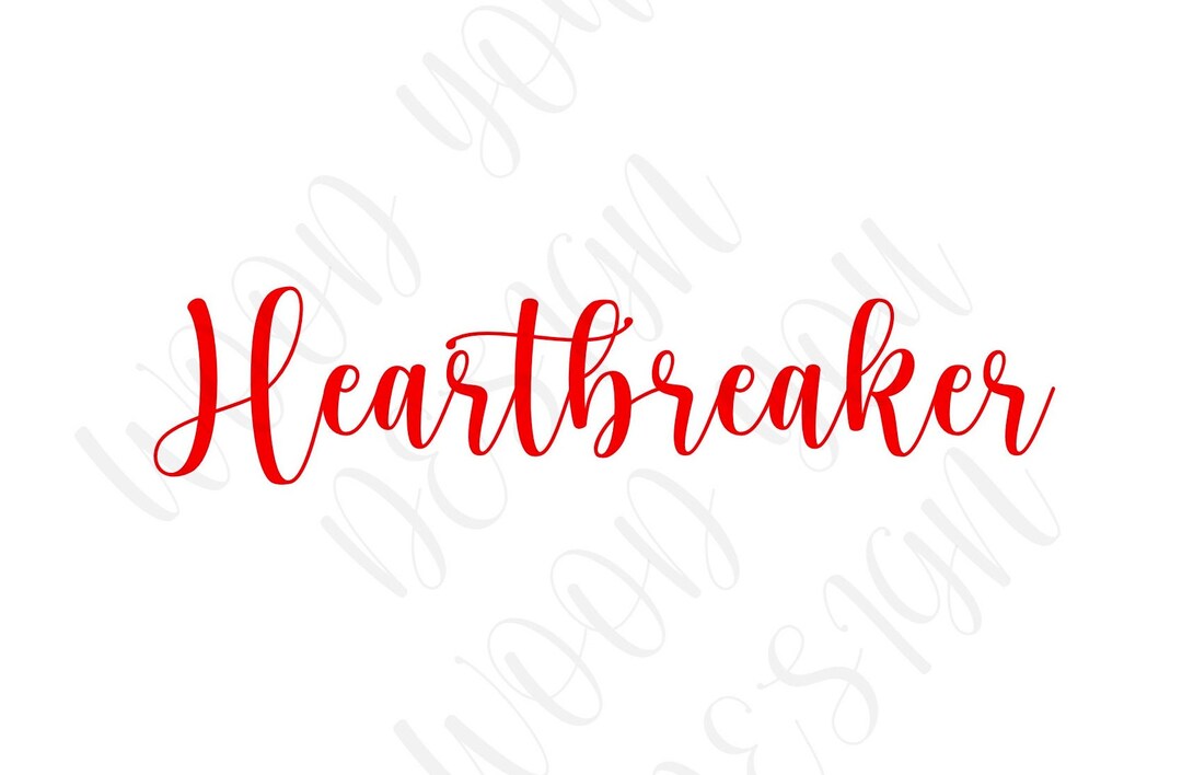 Heartbreaker SVG PNG JPG Pdf Stencil for Tshirt Tank - Etsy