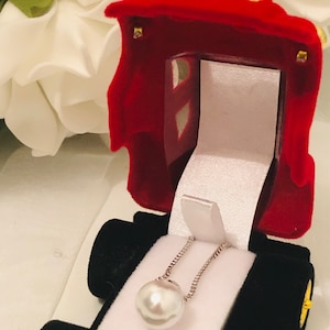 9-10mm AAA Freshwater Cultured Nice Freshwater Pearl Jewelry 925 Sterling Silver Necklace in Best Handmade Luxury Unique  Velvet Jewelry Box
