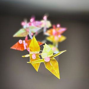 Rainbow origami mobile, nursery mobile, kids room, children room, colorful mobile, nursery decor, baby gift