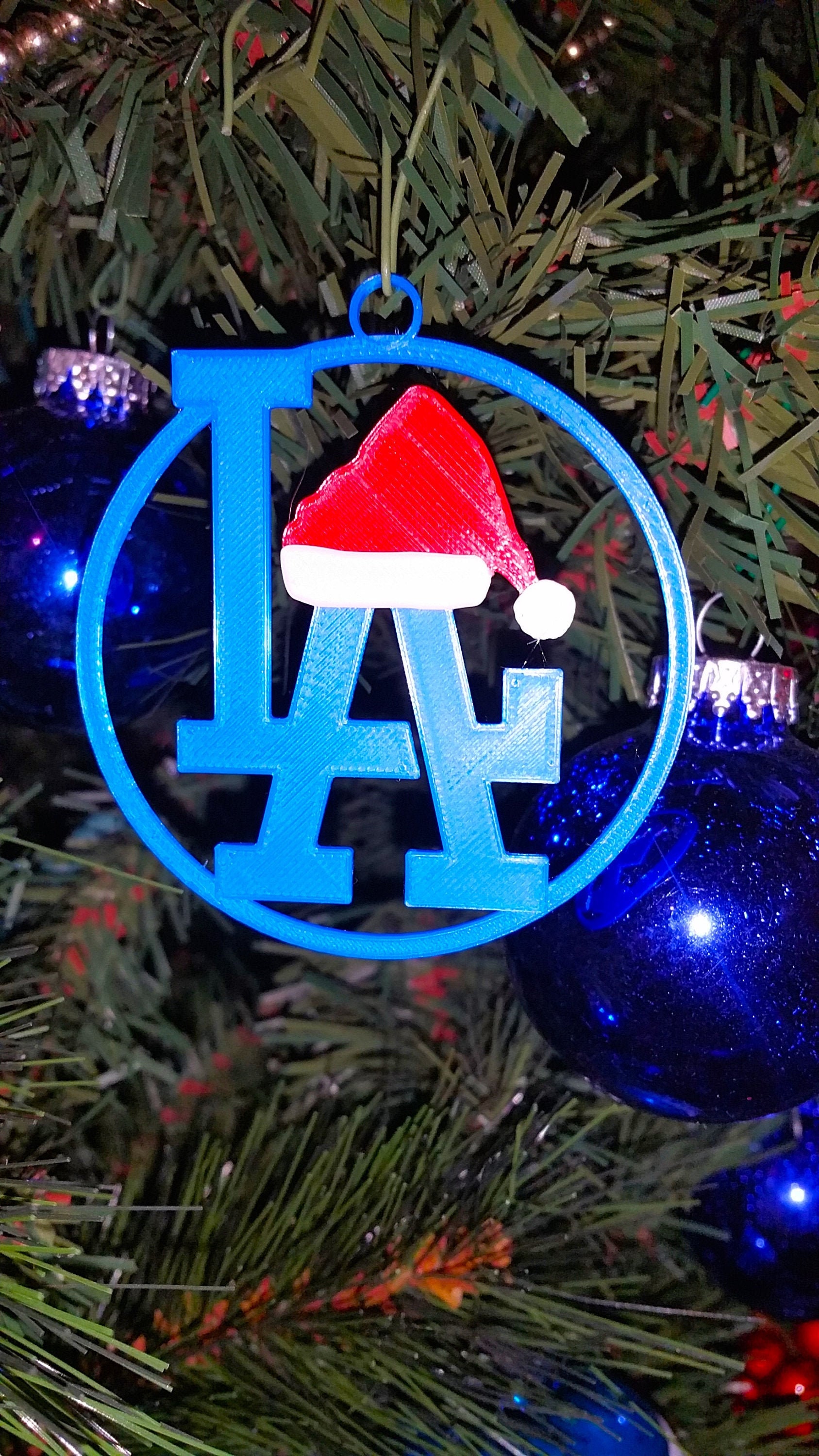LA Dodgers Christmas Ornament - Etsy