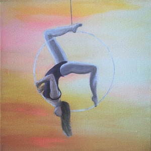 Aerial Hoop Dancer Original Acrylic Painting