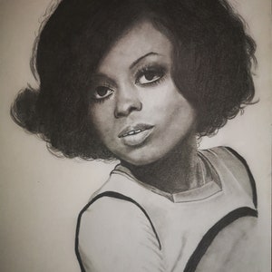Diana Ross Original Graphite Portrait
