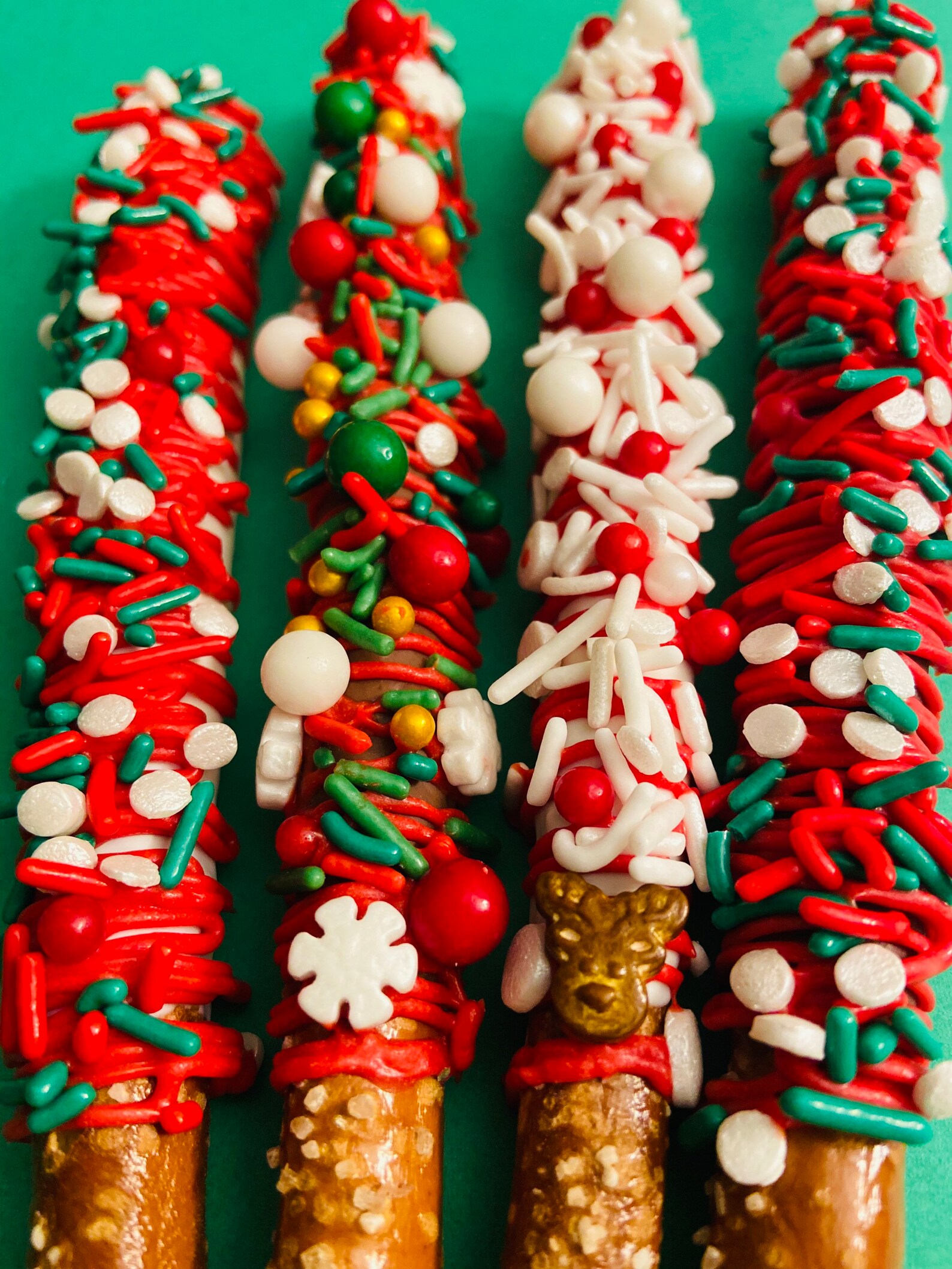 CHRISTMAS chocolate covered pretzels HOLIDAY chocolate Etsy