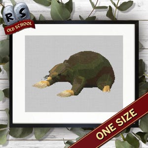 OSRS Giant Mole Cross Stitch Pattern | Digital Download | Instant Download PDF