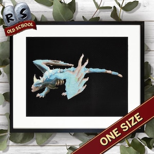 OSRS Vorkath Cross Stitch Pattern | Digital Download | Instant Download PDF