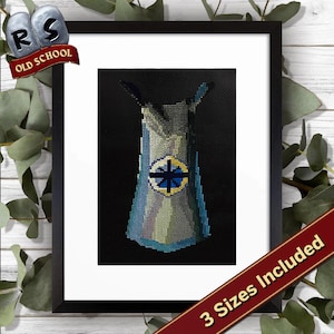 OSRS Trimmed Quest Cape Cross Stitch Pattern | Digital Download | Instant Download PDF