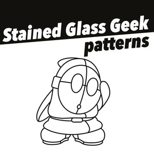 Mario inspired stained glass pattern Shyguy
