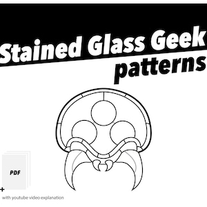 Metroid geïnspireerd glas-in-loodpatroon