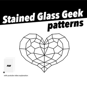 Twilight Princess geïnspireerd hartcontainer glas-in-loodpatroon