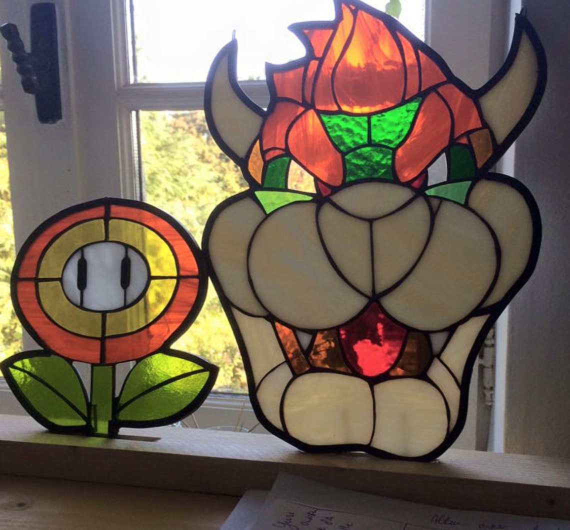 Mario Inspired Stained Glass Pattern Shyguy Etsy