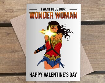 Wonder Woman - A6 Greeting card / Valentine's card / Blank Card / Movie artwork / DC Comics  / Gal Gadot