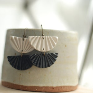 Black and White Ceramic earrings