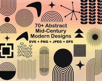 Mid Century Modern Shapes svg, Retro Shapes svg, Minimalist svg designs, Boho Shapes svg, Abstraction svg, Modern Shapes svg lasercut bundle