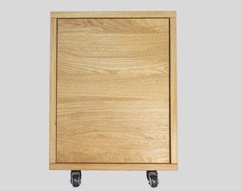 Minimalist Oak Desk Cabinet - Streamline Your Workspace