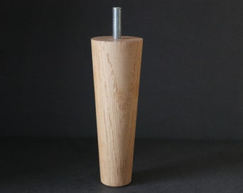 Massief eikenhouten meubelpoot - schroef M8 Past op banken, fauteuils, tafels, bureaus, bedden. 13 cm : 13 cm 15 cm 25 cm 45 cm 71 cm