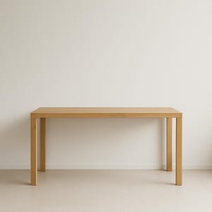 Minimalist Oak Desk – Modern Solid Wood Work Desk – Handmade Office Desk for Home & Workspace.