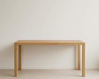 Minimalist Oak Desk – Modern Solid Wood Work Desk – Handmade Office Desk for Home & Workspace.