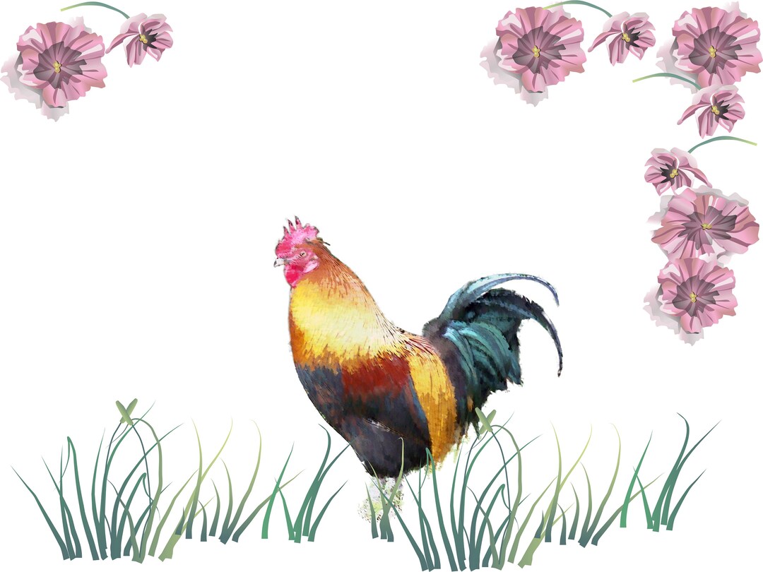 Chicken Rooster Print at Home Printable Placemat - Etsy