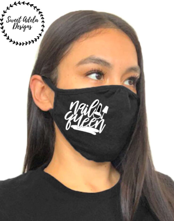 Nail Technician Face Mask Cosmetology Nails Face Covering Etsy