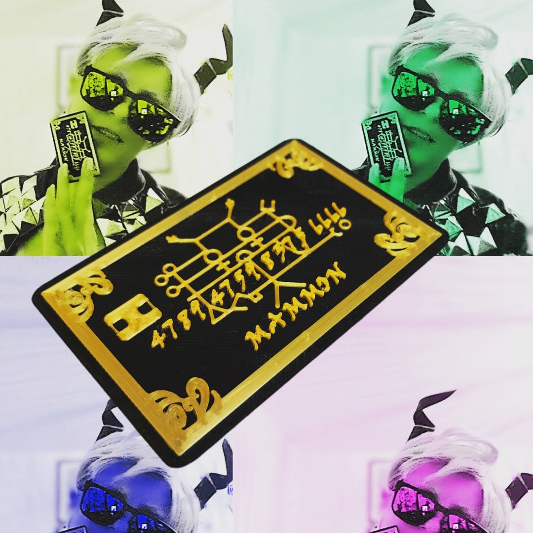 Obey Me! Mammon 'goldie' Credit Card - Etsy