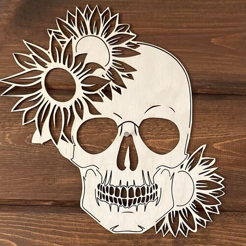 Flower Skull Shirt Stencil Wood Stencil Halloween Decor Etsy
