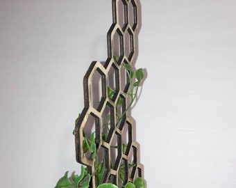 1/4 inch thick | 7'' 10'' 17''  | Plant Trellis | FAST SHIPPING | Honeycomb Houseplant Trellis | Indoor Garden Trellis  | Insured Shipping