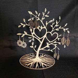 Jewelry tree | Earring holder  | Custom Base | Wooden jewelry tree | Jewelry stand | Gift for any woman | Wooden jewelry organizer