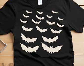 Bleach Stencil Flying Bats Print Stencil