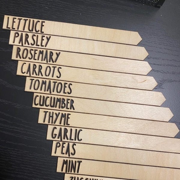 Custom Wood Garden Markers |Stakes | Custom Garden | Plant Markers | Stakes for Any Vegetables | Herbs or Other Plants