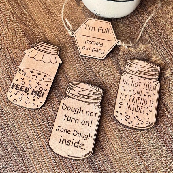 Sourdough Fun magnets and Jar Markers - Custom made - Personalized- Funny Sourdough Items- Oven magnet reminder- Sourdough Accessories