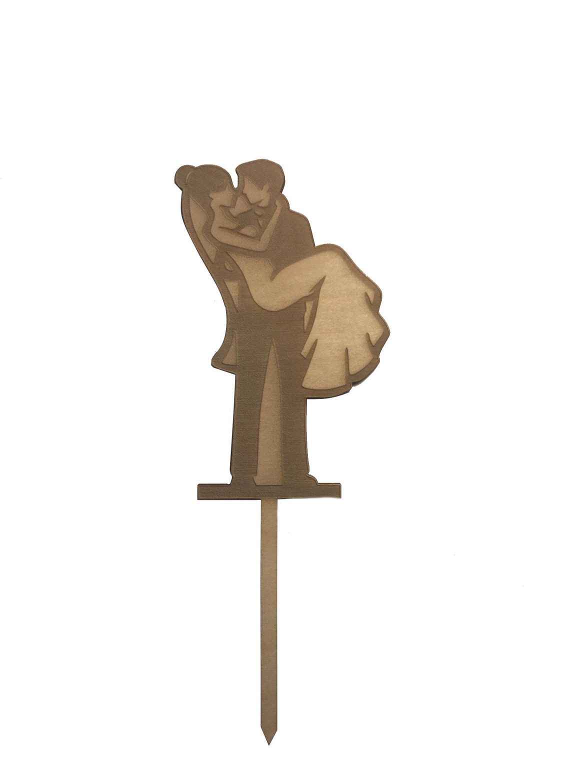 Holding Kiss Wedding Cake Topper image 0
