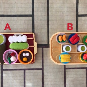 1/6 scale Japanese Cuisine Miniature Food Set/tray/tea/sushi/rice bowl for dolls dollhouse diorama