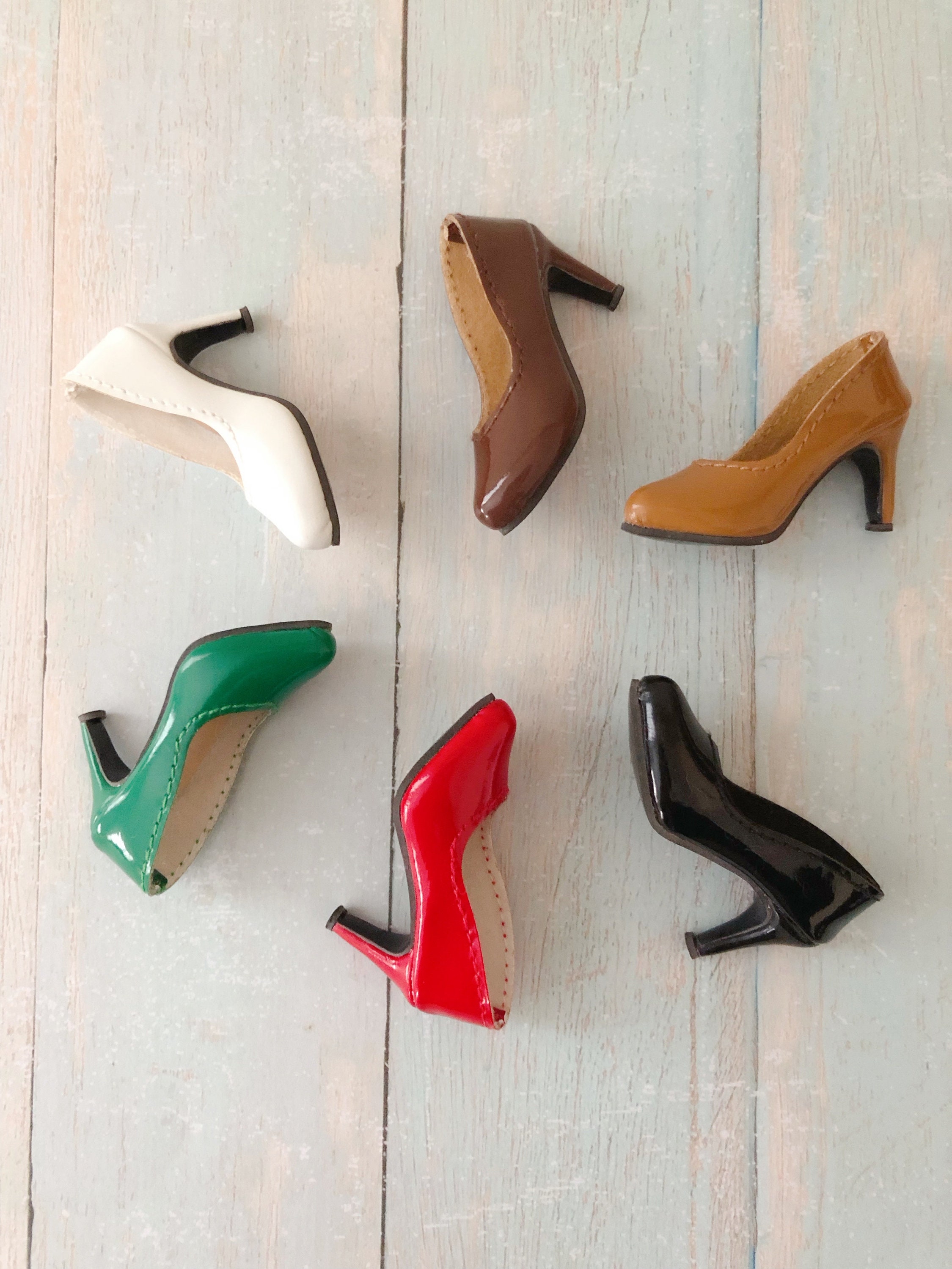 Escarpins/chaussures en cuir verni faits main pour poupées Tonner 16" Ellowynee Wilde/Tyler/Sydney