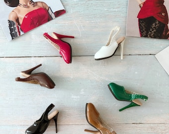 handmade stilettos slingback heel pumps/shoes fit Fashion Royalty FR2/Curvy dolls