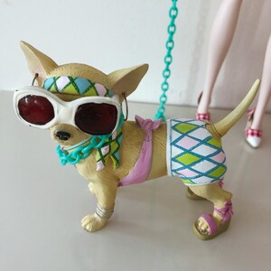 mini dog figure Figurine Funky resin Chiwawa for 1/6 Scale 12" fashion doll/dollhouse/diorama