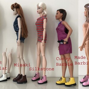 Handmade 1/6 Scale Combat Boots: Fashion Doll Shoes | fit Integrity Toys Fashion Royalty FR FR2 Poppy Parker Misaki and more image 8