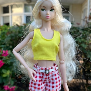 New Colors !!! 1:6 Scale Doll Crop Tank Top | New Colors Added | Black, White Restocked | Fits Petite, Fashion Royalty Dolls image 11