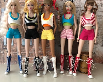 Layered Tank Top Set for 1/6 Scale Dolls: Fashion Royalty, Misaki, Poppy Parker