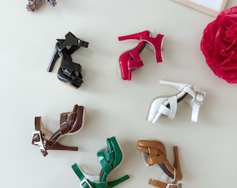 Patent Leather Strappy Sandals: 1/6 Scale Fashion Doll Shoes | Fits Fashion Royalty FR/FR2, Poppy Parker, Misaki and many more dolls