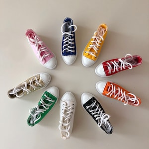 Handmade High Top Canvas Sneakers/Shoes for 12&quot; Male Boy doll FR Homme/Ken doll & 16&quot; Tonner Flat Foot Tyler/Ellowyne/FR16