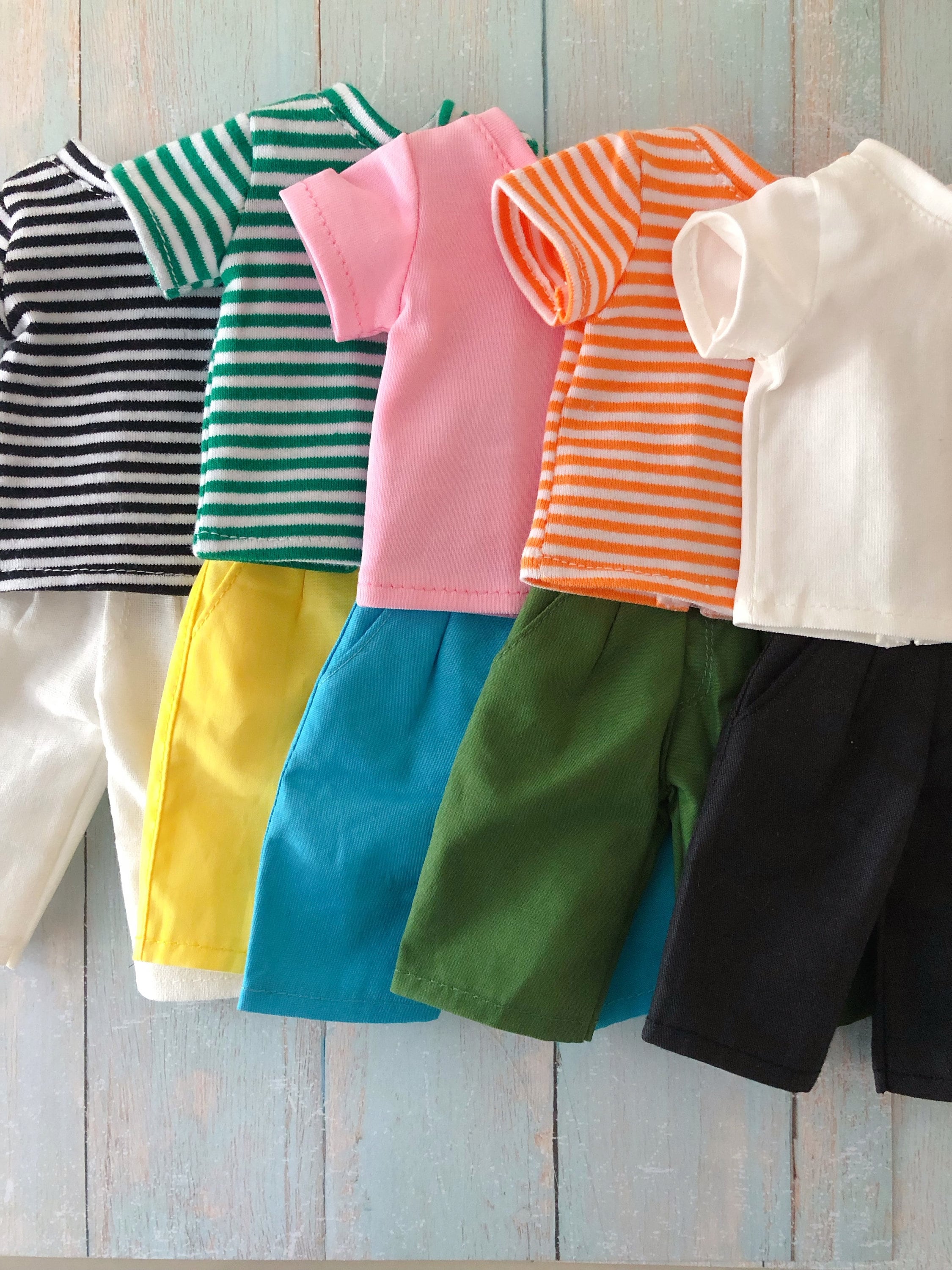 Tshirt and shorts for 12 inch 1/6 scale Male dolls, can fit both slimmer and more muscular male dolls