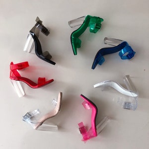 Sandalen van transparant vinyl voor 16" Tonner Dolls Tyler/Sydney Dolls, of FR16, Gene Marshall Dolls afbeelding 1