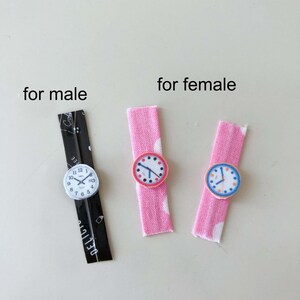 Cute easy-to-wear watch with bendable band for 1/6 scale 12" fashion dolls