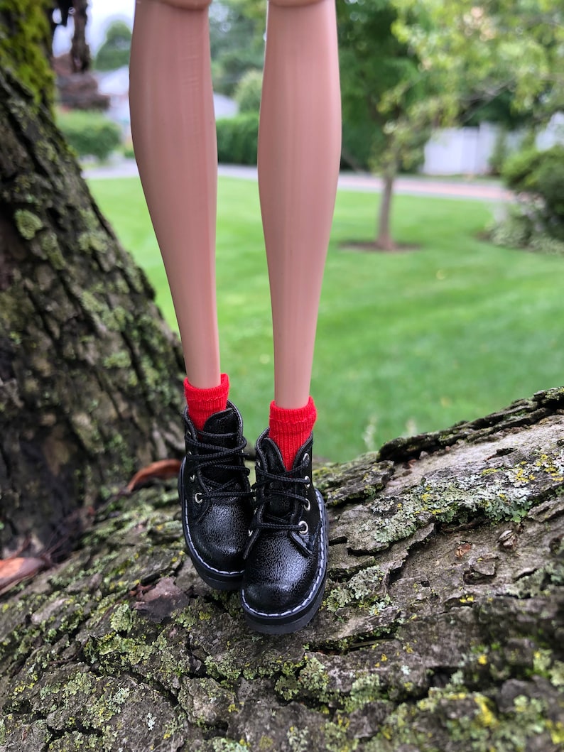 Handmade 1/6 Scale Combat Boots: Fashion Doll Shoes | fit Integrity Toys Fashion Royalty FR FR2 Poppy Parker Misaki and more image 6