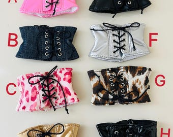 1/6 Scale Lace-Up Corsets/Wide Belt | Fits 12" Fashion Dolls |New colors added