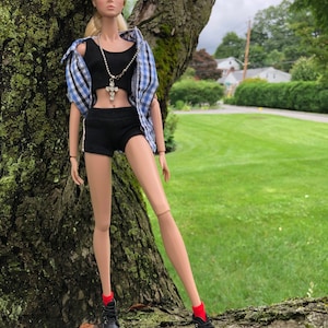 Handmade 1/6 Scale Combat Boots: Fashion Doll Shoes | fit Integrity Toys Fashion Royalty FR FR2 Poppy Parker Misaki and more image 3